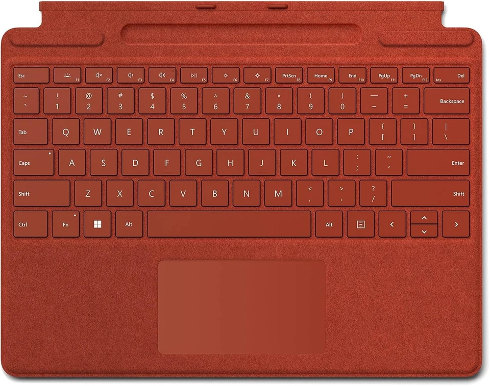 MS Surface Pro Signature Keyboard Poppy Red OPEN BOX NO PEN Alcantara 8X6-00021 - Image 1 of 1