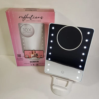 Conair Reflections - Espejo de maquillaje para redes sociales con iluminación LED Hollywood - Blanco Foto 1 de 4
