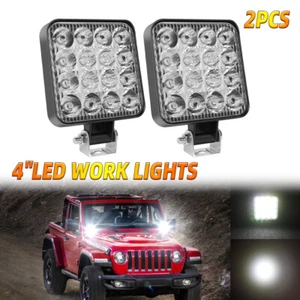 2 x LED Work Light Flood SPOT Lights For Truck Off Road Tractor ATV Square 12V - Picture 1 of 9