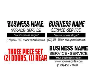 Custom Business Decal Set Van Truck Door Rear Vinyl Decal Sticker Lettering - Bild 1 von 2