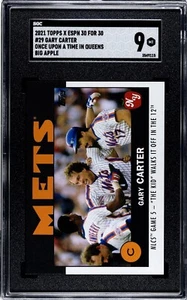 Gary Carter SGC 9 Once Upon A Time 2021 Topps X ESPN 30 For 30 Big Apple 29 Mets - Picture 1 of 2
