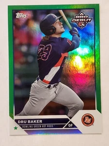 DRU BAKER 2023 Topps Pro Debüt GRÜNE FOLIE PARALLEL #'d 49/99 Strahlen - Bild 1 von 1