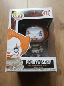 Pennywise with Boat IT ES Vinyl Figure Funko Pop Movies Nr. 472 NEU - Bild 1 von 3