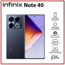 (New&Unlocked) Infinix Note 40 8GB+256GB BLACK Dual SIM Android Mobile Phone