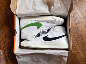 NIKE BLAZER MID 77 VNTG CHLOROPHYLL AND BLACK SZ 12 BRAND NEW - Picture 1 of 12
