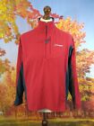 Berghaus red blue half zip 100% polyester Fleece Sweatshirt. UK men's size Large