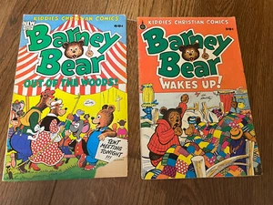 Barney Bear "Wakes Up!"  Kiddies Christian Comic 1977 & 1989 - Picture 1 of 9