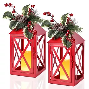 Christmas Lanterns Decorative Outdoor, Waterproof 14.2" Decorative Christmas ... - Picture 1 of 7