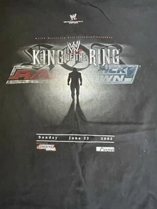 2002 King of the Ring CREW T-Shirt WWE Original Vintage Schwarz XL RAR - Bild 1 von 4