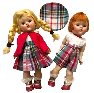Vintage Vogue Ginny Dolls Steve & Eve? Red Hair Boy Blonde Girl 1950s - Picture 1 of 24