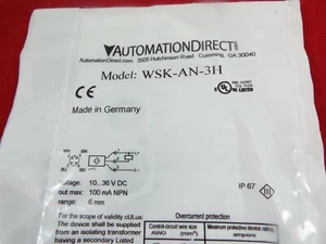 AUTOMATION DIRECT WSK-AN-3H INDUCTIVE PROXIMITY SENSOR TUBULAR 18MM - Picture 1 of 5