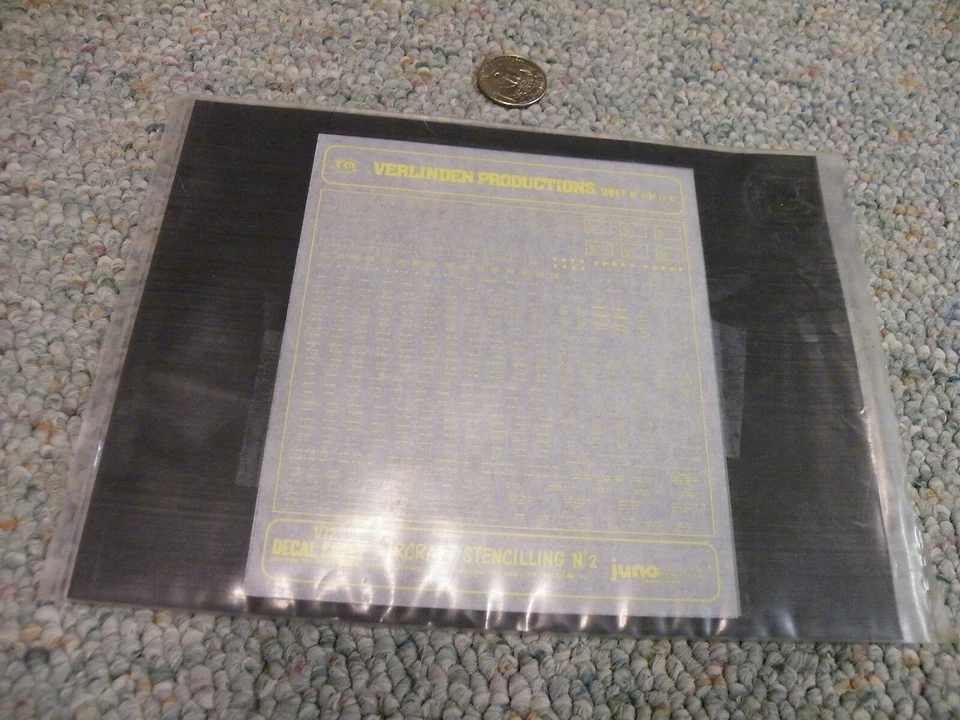 Verlinden 1/72 Sheet# DTAV-72-01 Aircraft Stencilling #2 yellow     F24 - Image 1 of 1