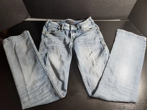 Silver Jeans Girls size 12 Straight Low Rise Wash Stretch Denim Tammy - Picture 1 of 7
