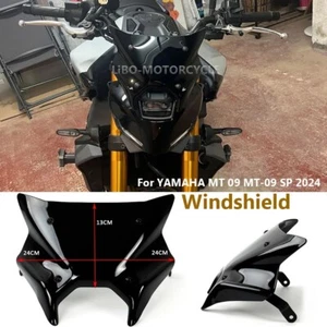 2024 2025 Windshield Screen Sport Windscreen Black For Yamaha MT-09 MT-09 SP - Picture 1 of 10