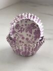 150 Pcs White Purple Floral Butterfly Mini  Cupcake Liners Baking Cups Candy Cup