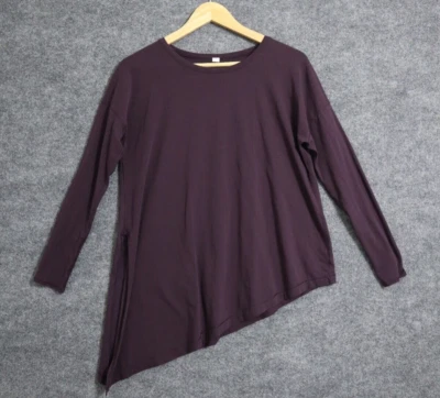 Lululemon 衬衫女式 8 栗色紫色到点长袖运动休闲火车 — 第 1/3 张图片