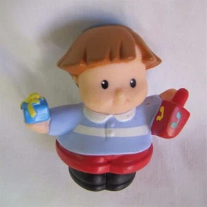 Fisher Price Little People JEWISH HANUKKAH BOY w/ DREIDEL TOY Son with PRESENT - Picture 1 of 3