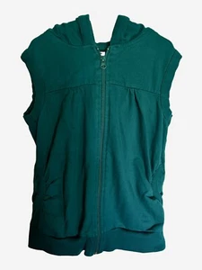 Max Girls Green Zip Front Sleeveless Top W/Hoodie 2 Pockets SZ M Saint Patrick - Picture 1 of 5