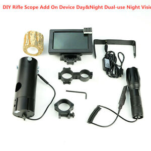 4.3" LCD DIY Rifle Scope Add On Device Day&Night Dual-use Night Vision IR Torch