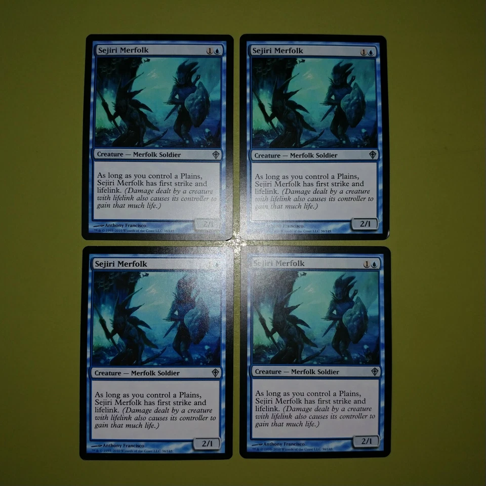 Sejiri Merfolk x4 Worldwake 4x Playset Magic the Gathering MTG  - Image 1 of 1
