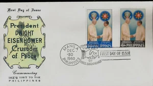 1960 President Eisenhower State Visit to Manila Philippines First Day Cover FDC! - Picture 1 of 3