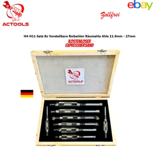 ACTOOLS verstellbaren Handreibahlen mit 8 H4-H11 Set 11,9 mm - 27 mm - Bild 1 von 18