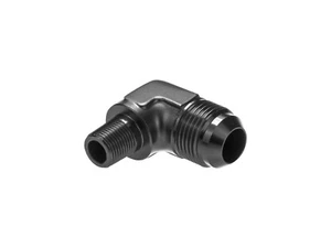 AN12 JIC Flare to 3/4 NPT 90 Degree Male Elbow Oil Fuel Hose Fitting Adapter Bla - Picture 1 of 6