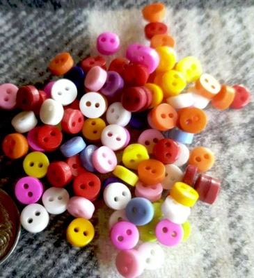 Miniature Resin Buttons 5mm Mix 100pcs - image 1 of 4