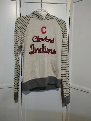 Womens Cleveland Indians Hooded Sweatshirt Soft As A Grape Sz Medium Embroidered - Image 1 of 4