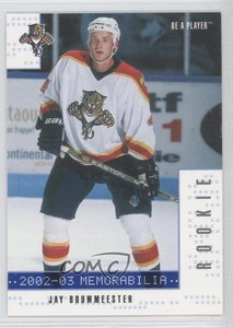 2002-03 ITG Be A Player Memorabilia Sapphire /100 Jay Bouwmeester #274 Rookie RC