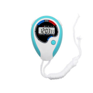 LCD Chronograph Sports Stopwatch Running Timer Electronic Stopwatch with String