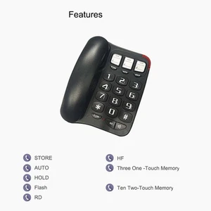 Dropproof Design Senioren Großtastentelefon mit leistungsstarken Soundfunktione - Photo 1/14