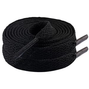 2 Pairs Flat Shoe laces Colorful Shoelaces for Sneakers 24"(60CM), Black  - Picture 1 of 7