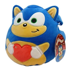Squishmallows Sonic The Hedgehog Valentine's Day 8" Plush - Sonic Holding Heart - Picture 1 of 4
