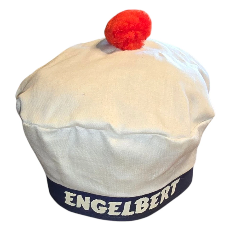 Chapéu pom boina vintage década de 1970 Engelbert Humperdinck lembrança concerto - Imagem 1 de 4