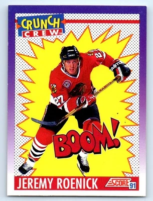 1991-92 Score American #305 Jeremy Roenick Chicago Blackhawks - Image 1 of 2
