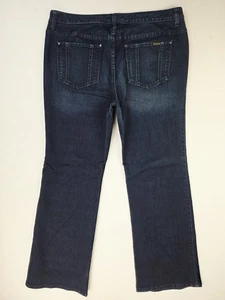 Jennifer Lopez Größe 16 W Damen 33 Zoll Schrittlänge Bootcut blau Denim 5 Taschen Jeans - Bild 1 von 12