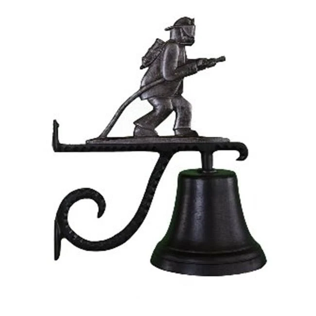 Montague Metal Products CB-1-91-SI Cast Bell With Swedish Iron Fireman Weathe... - Image 1 of 1