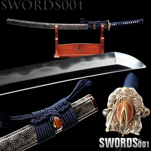 hand polished Japanese Samurai Katana Sword Honsanmai Clay Tempered folded steel - Picture 1 of 12