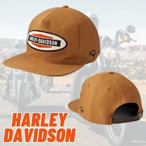 HARLEY-DAVIDSON THE AMPAL CREATIVE BROWN CANVAS BLANKET 1966-71 BASEBALL CAP NEW - Picture 1 of 14