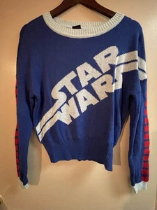 Star Wars grafischer Damenpullover mit Rundhalsausschnitt ~ Größe XS ~ neu mit Etikett - Bild 1 von 5