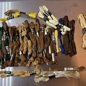 Mixed Lot 61 DMC - JP Coates And Others Embroidery Floss Thread From Estate Sale - Picture 1 of 5