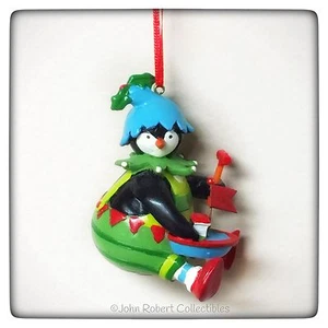 DEPT 56 CHRISTMAS PENGUIN ON THE MOVE WITH SAILBOAT - Picture 1 of 1