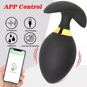 Vibrating Butt Plug Wearable Wide Anal Toy with App Couples Remote Control Anal - Picture 1 of 15