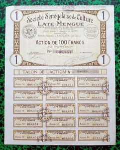 Sénégal - Late Mengué Siège Kaolack - Déco Culture d'Arachide & de Manioc - 1927 - Picture 1 of 1