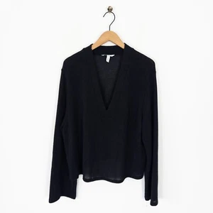 Maglia estiva nera H&M 2XL 24 26 scollo a V manica larga nera - Foto 1 di 18