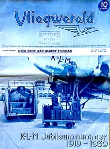 KLM JUBILEE 1919-1939, revista VLIEGWERELD octubre 1939. El texto está en holandés. 14 pulgadas - Imagen 1 de 11
