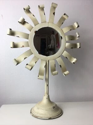 Mirror Beige Rustic Distressed Sun- Flower Free Standing Home Decor EUC - Image 1 of 4