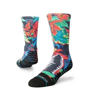 Stance Youth Performance Bomin Snow, Black OTC Socks, Size: Y 11-2 - Picture 1 of 3