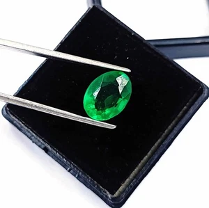 Green Emerald 5.85 Ct Oval Cut IGL Certified Loose Gemstone Nice Looking AUH - Picture 1 of 5